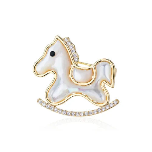 MOFEI Белый Перламутровый Броши Унисекс