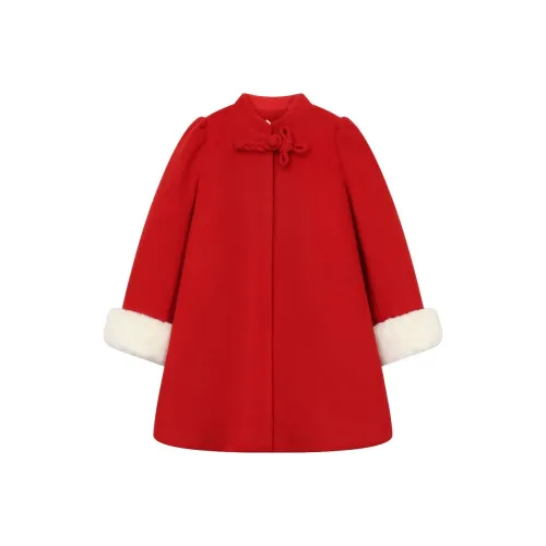 E.I Вишнево-красный Kids Шерстяное пальто