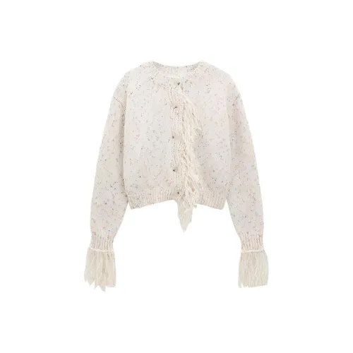 GUOZHEN Бежевый Абрикос Женская Трикотажная