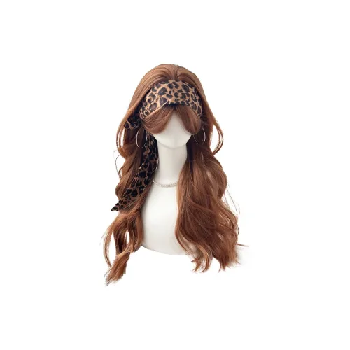 Northward Incline Грязно-оранжевый Боковая сторона Часть Длинный Wave Hair Женская Перука Высокая Температура Пряжа