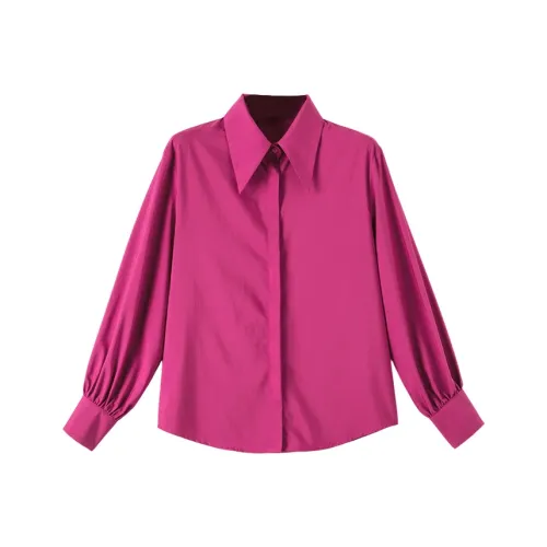 Late White Малина Красный Женская Рубашка