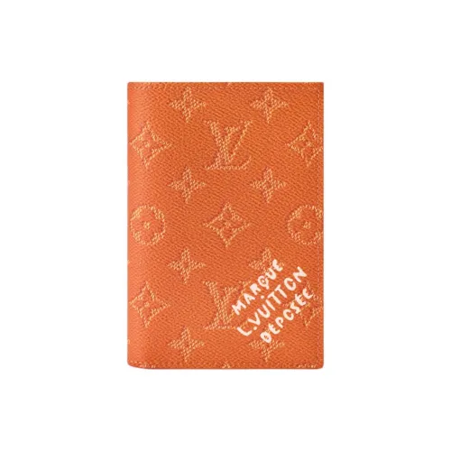 LOUIS VUITTON Монограмма Heritage Покрытый холст Держатель для паспорта Мужской Карамель