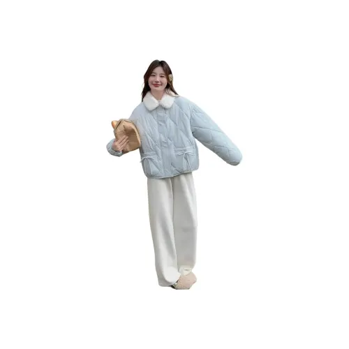 GUOZHEN Светло-синий Женский пуховик