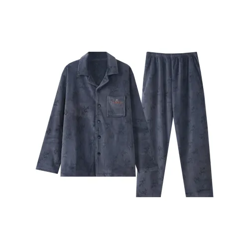 MENGLUAN Кардиган Bamboo Pattern Мужские Пижамные Комплекты