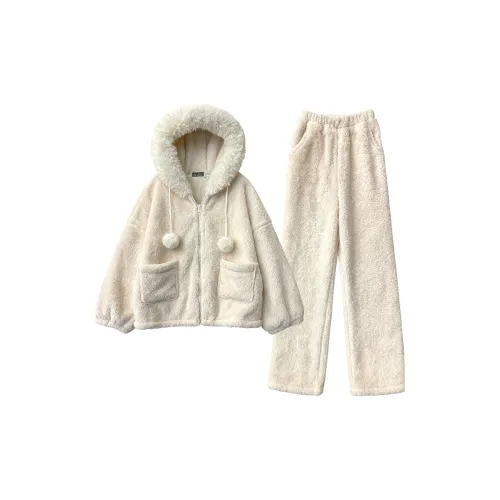 QIAOYUN Белый Женский Пижамный Комплект