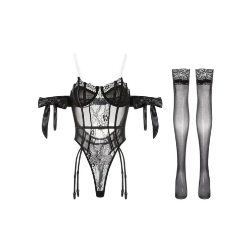 FAVMARTHA Черные Женские Ночные сорочки