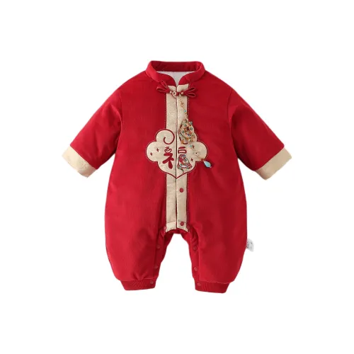 XiaoJinBu Красный Малыш Комбинезоны Ползунки