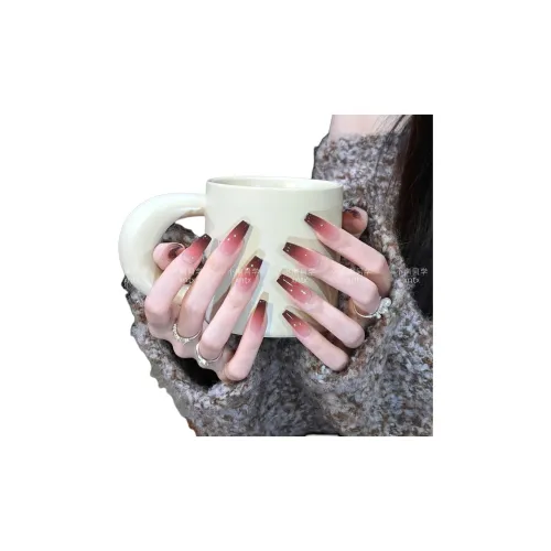 XNTX Наклейки для ногтей Наклейки для ногтей False Nail средний размер красная и телесная палитра стиль Instagram