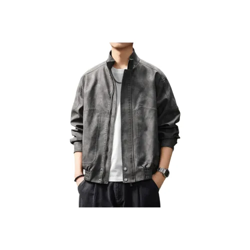 GUISE Серый Унисекс Кожаные куртки
