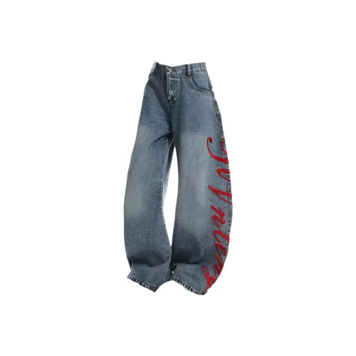 SNEIKLAU Синий Унисекс Джинсы