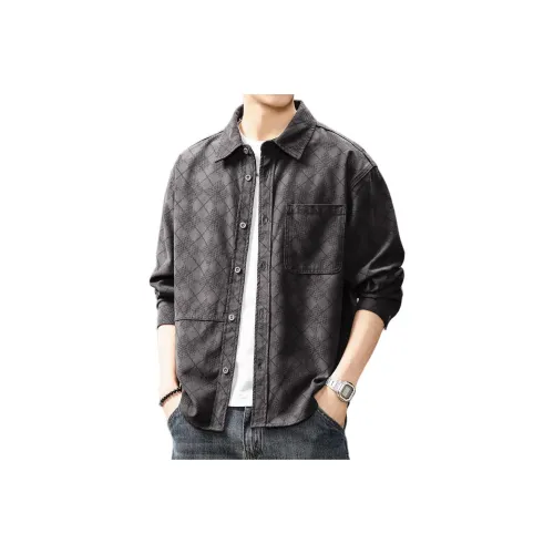GUISE Темно-серый унисекс рубашки