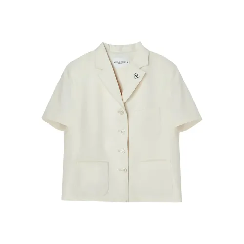 Beyond Closet Айвори Белые Женские Рубашки