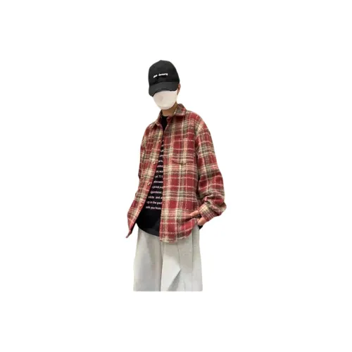 TUOFEI Red Unisex Shirt TUOFEI Красный Унисекс Рубашка