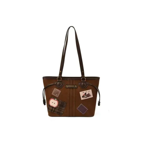 DIFFERENT FACES ПУ (полиуретан) Сумка через плечо Стандартная Женская Кофейного цвета