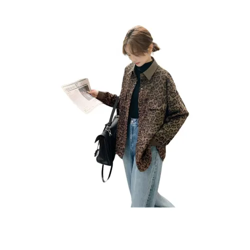 Mu Xiao Xin Леопардовый принт Женские Рубашки