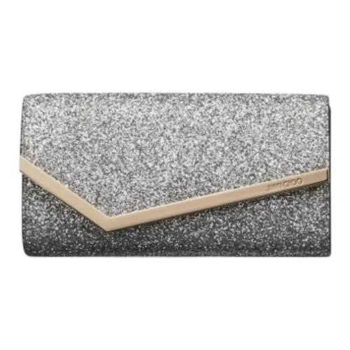 Jimmy Choo Ткань Клатч Маленький Женская Серебряный