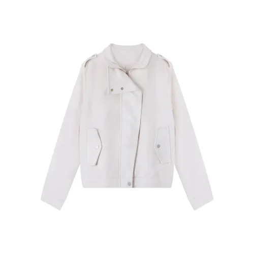 GEZITAI Экрю Женские Куртки