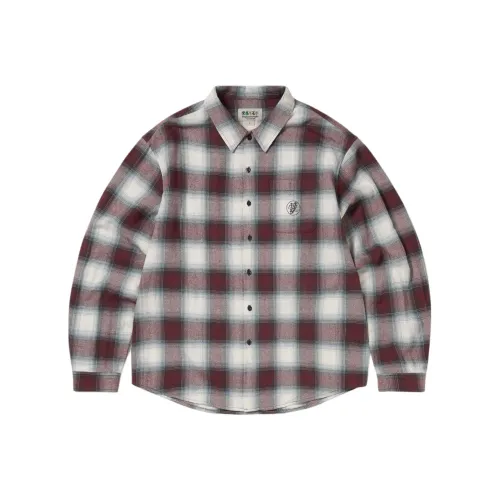 Thisisneverthat x Grateful Dead FW25 GD LIGHTNING BEAR Клетчатая рубашка Бургунди Рубашка Унисекс