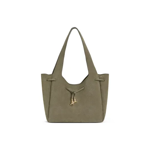 CHARLES KEITH Переработанная синтетическая кожа Тоут Сумка Сумка через плечо Женская Темно-оливковая