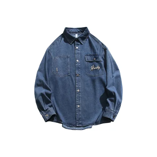 HARDY HARDY Джинсовый синий Унисекс Рубашки
