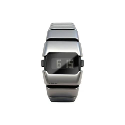 SUPEROKAZ Электронные Механические Часы Стальной Ремешок Унисекс Черный Циферблат
