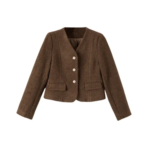 Late White Укороченное пальто из шерсти женское