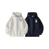 Пара 2 пачки (Белый Серый уютный свитшоты + Темно-синий с флисовой подкладкой худи и свитшоты)