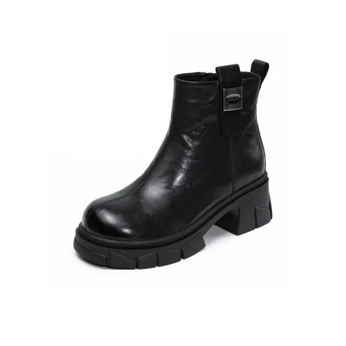 SENJIALUO Ботильоны с грубым каблуком женские