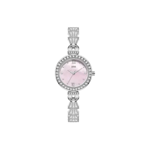 Zgo Mermaid Кварцевый механизм Сплав Ремешок Часы Женские Розовый Циферблат