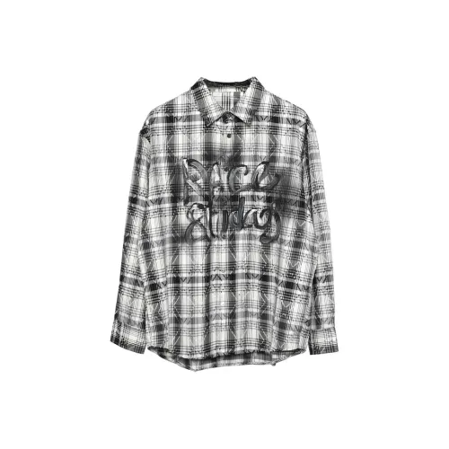 RAYSHOW Черная клетка Мужская рубашка