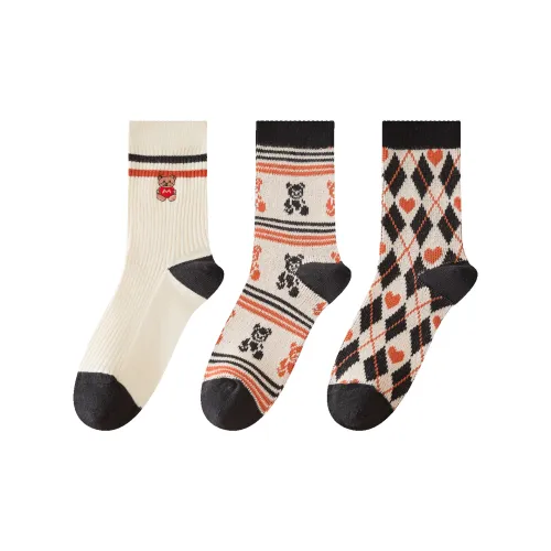 AUGUST Осенние носки Crew женские упаковка из 3 пар