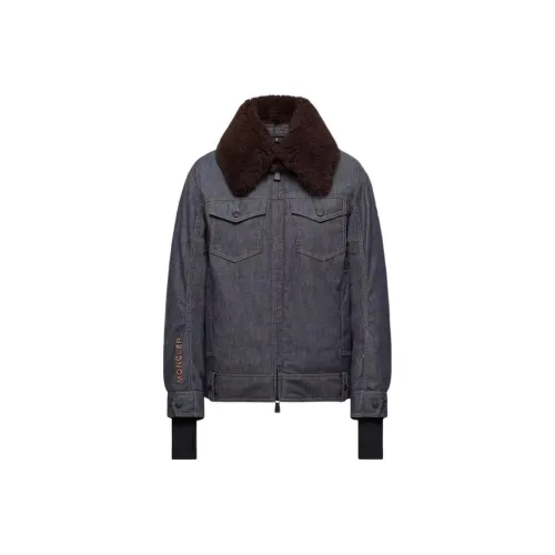 Moncler Grenoble YunQue Деним Пуховые куртки SKI Куртка Пуховик Женские