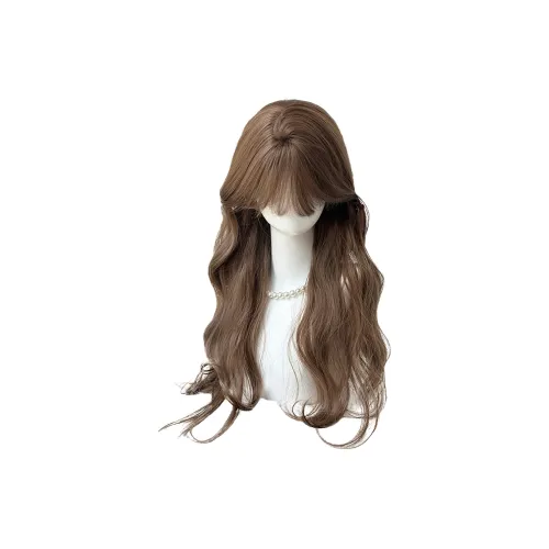 Northward Incline Мед Чай Льняная ткань Большая волна Длинные волосы Женская парик Высокая температура Пряжа