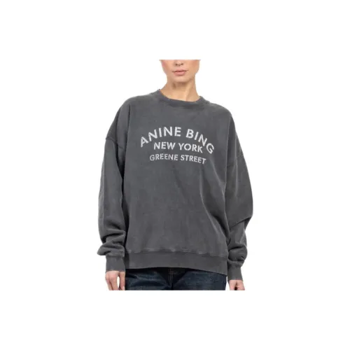 Anine Bing Выстиранный Черный Женские Свитшоты