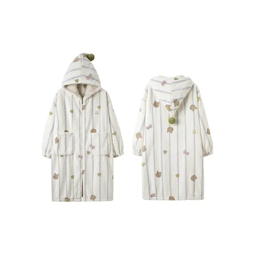 MIOJUER Светло-синий женский банный халат