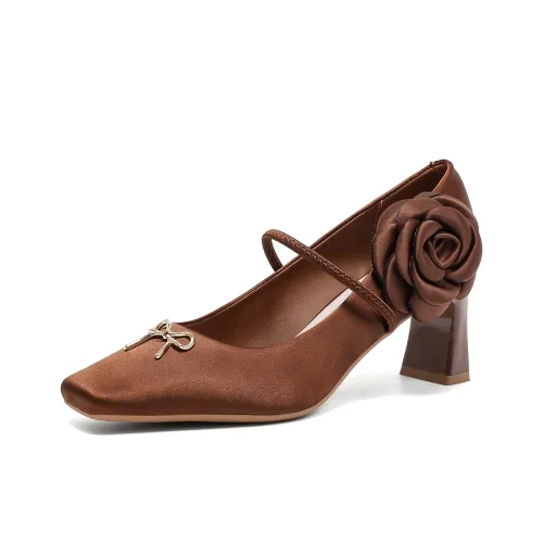 Beijiani Грубый каблук Мэри Джейн туфли 6 см женские