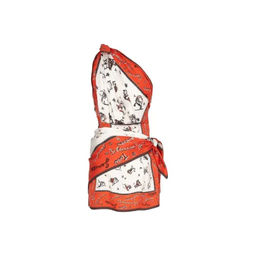 FENDI Без рукавов Платье Женское Оранжевое