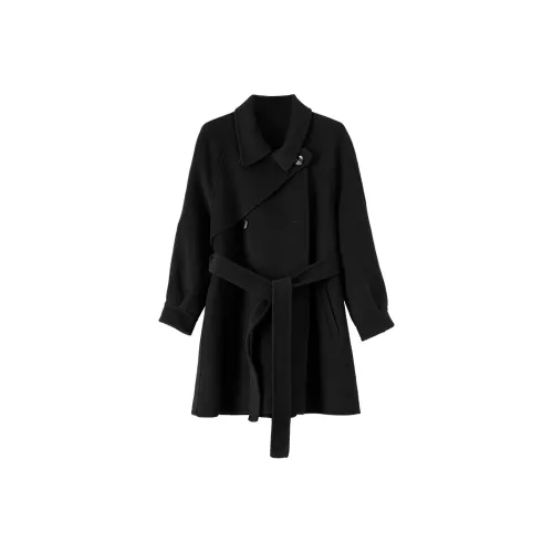 WANBAI Черное Женское Пальто