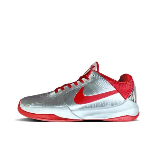 Caitlin Clark x Nike Zoom Kobe 5 Баскетбольные кроссовки Унисекс Серебряный Красный