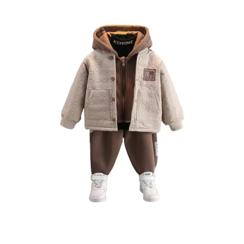 Деревянные дома Повседневная спортивная одежда Двухкомпонентный комплект для детей в возрасте 3-7 лет