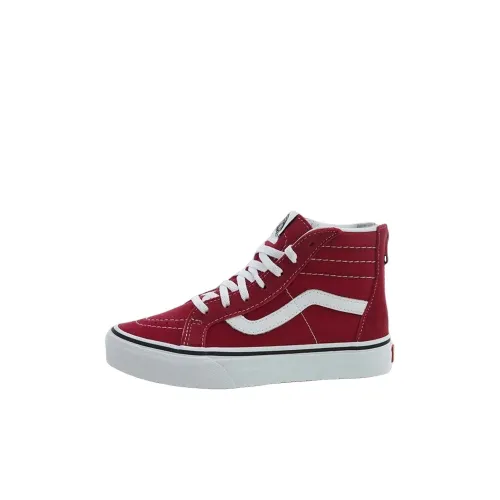 Vans Sk8 HI Высокие Кроссовки для Скейтбординга Красные Белые Детские