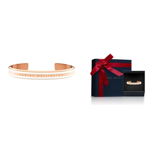 Daniel Wellington Alloy Bangles Unisex Porcelain White Rose Gold Daniel Wellington Сплав Браслеты Унисекс Фарфор Белый Розовое Золото