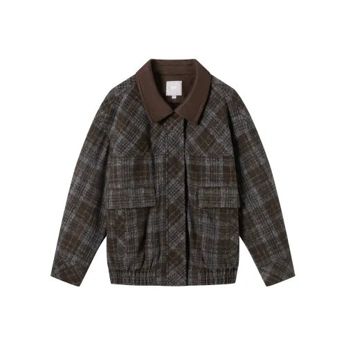 DIALOGUE Сине-коричневая клетка Женские Куртки