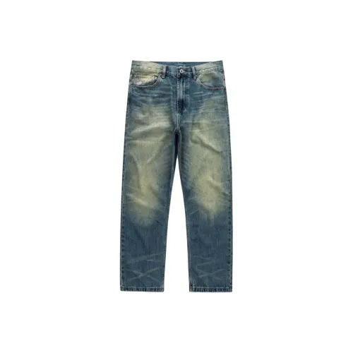 HUNZHI Ностальгические синие унисекс джинсы