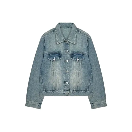 MDEHT Светло-Синий Унисекс Джинсовые Куртки