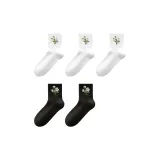 [5 пар] Белый + Белый + Белый + Черный + Черный