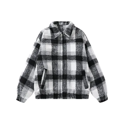 GOOSELIAR Черный Белый Клетка Унисекс Пуховики