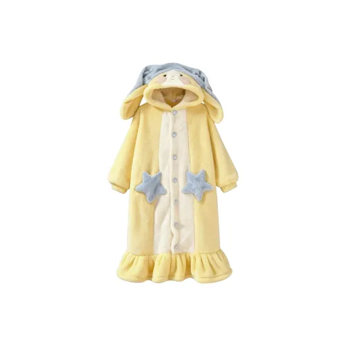 QIAOYUN Желтый Женские Банные халаты