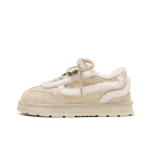 MQMS Дизайнер Эксклюзивный Термический Устойчивый к Износу Увеличивающий Высоту Короткие Снежные Ботинки Унисекс Песочный