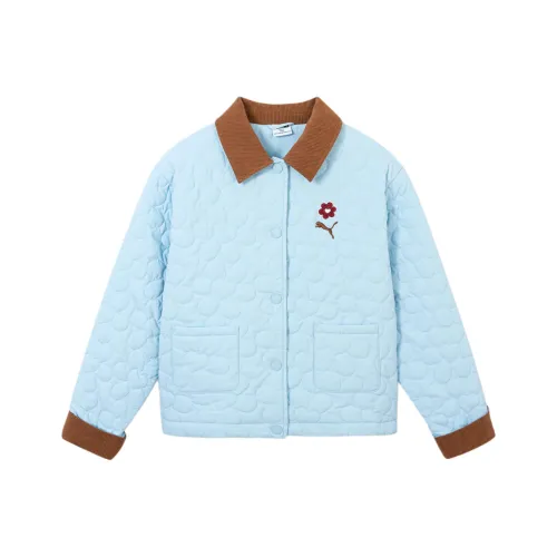 PUMA Хлопковый пуховик Ice Синий Детский